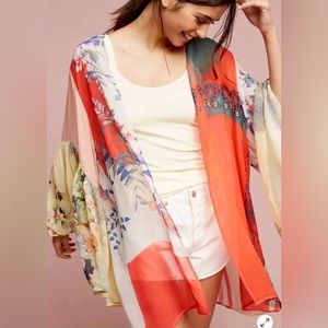 Anthropologie Floreat floral Kimono